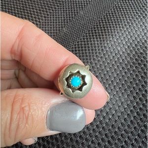 Silver and turquoise ring